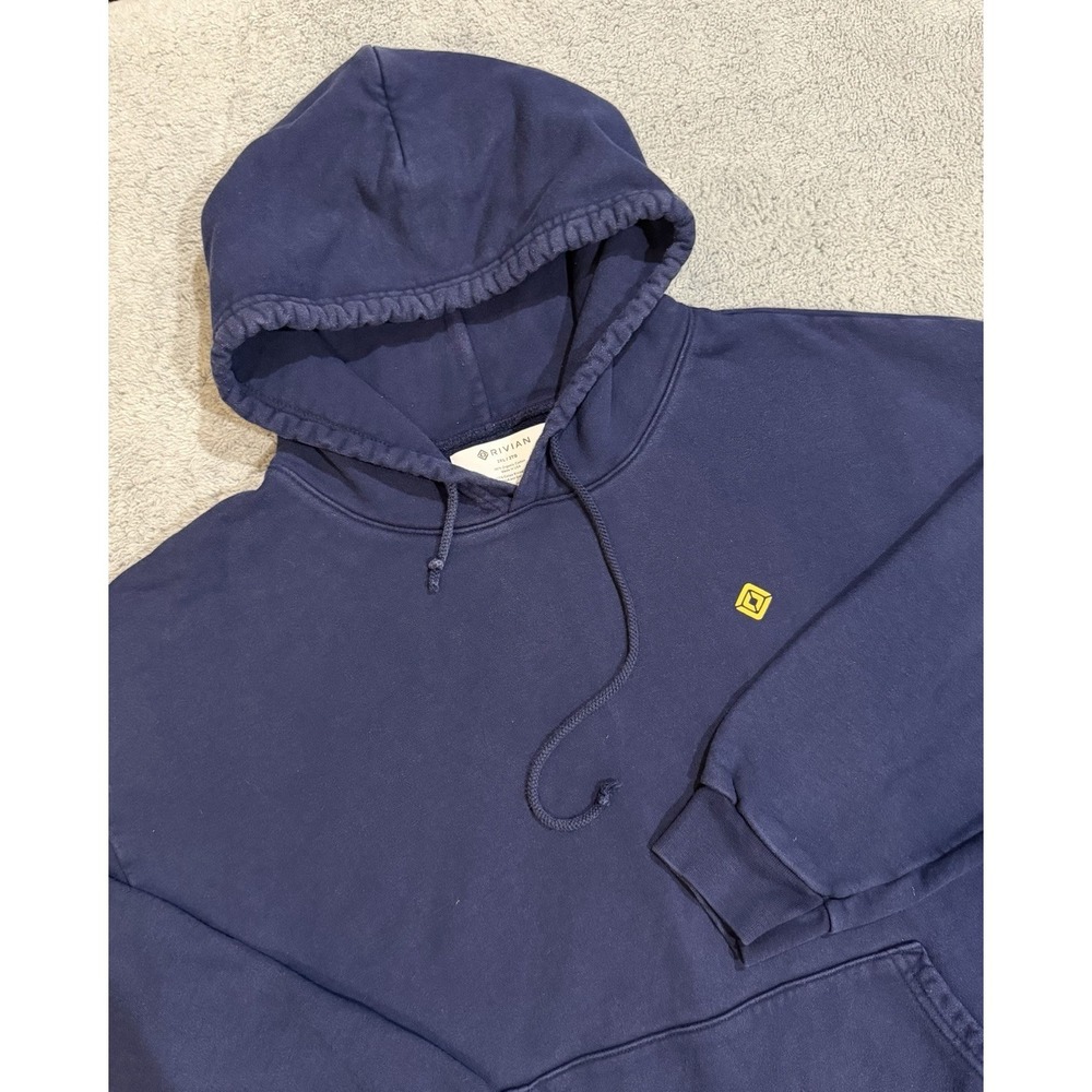 Rivian Hoodie Sweatshirt Men's 2XL Navy Heavy Cotton USA Made
